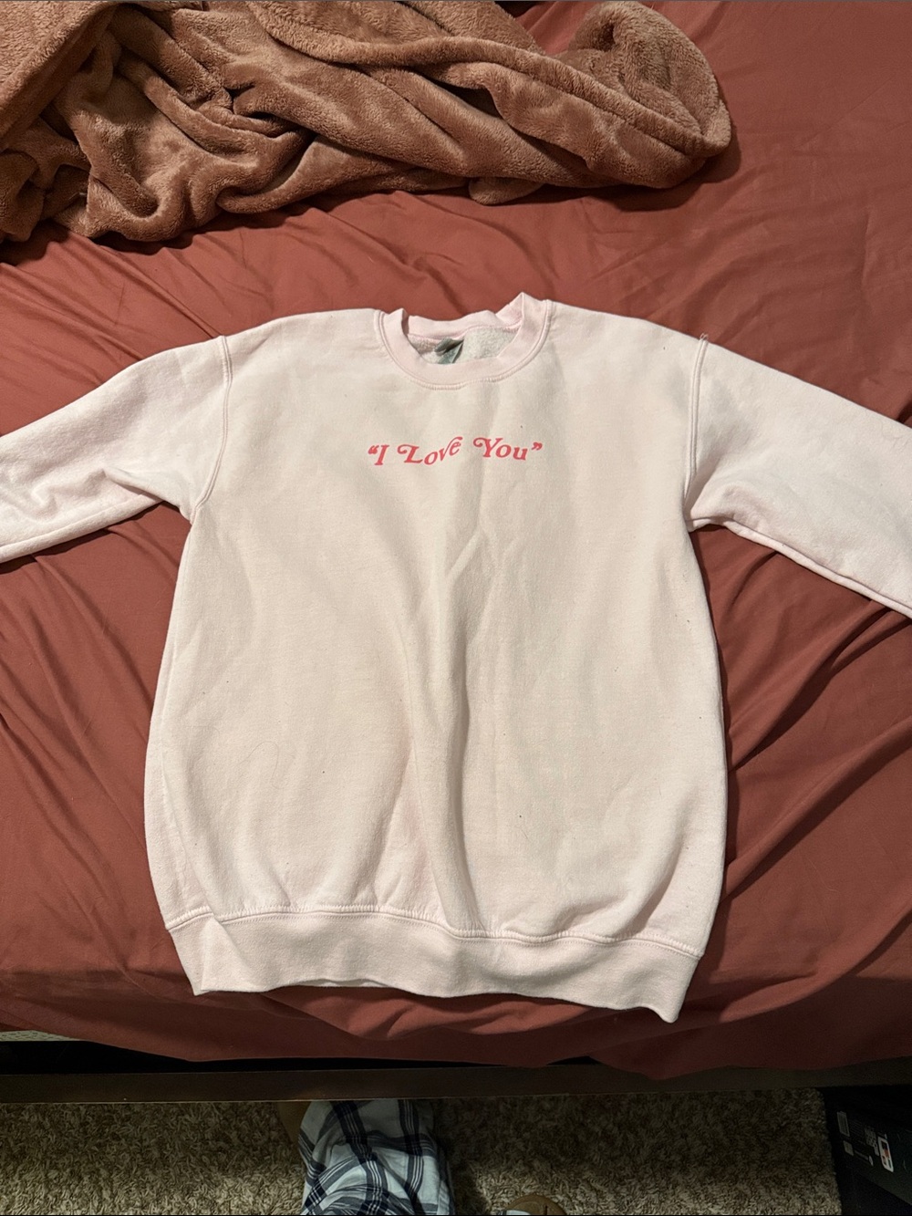 Taylor Swift Light Pink "I Love You" Crewneck Sweatshirt